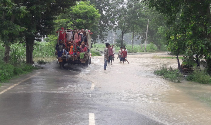 yamunanagar hulchul_radaur_flood in yamuna river