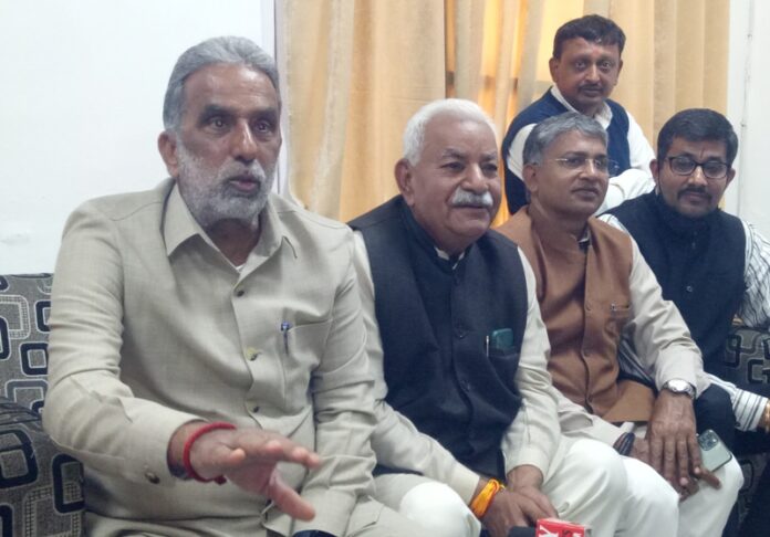 Yamunanagar, Yamunanagar Hulchul, Union Minister interacting with journalists. Ravinder Punj, 1 Union Minister Gurjar in Yamunanagar